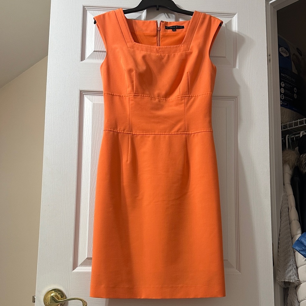 Antonio Melani Orange Sleeveless Dress